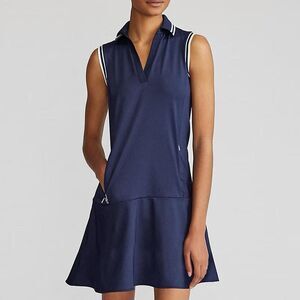 RLX Ralph Lauren Golf Sleeveless Polo Dress. Navy Athletic Tennis Dress | size M